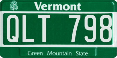 VT license plate QLT798
