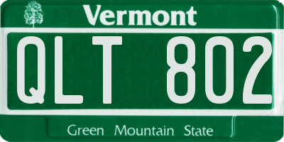 VT license plate QLT802