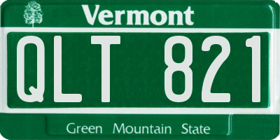 VT license plate QLT821