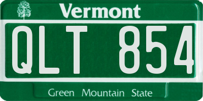 VT license plate QLT854