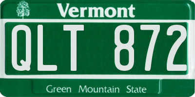 VT license plate QLT872