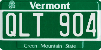 VT license plate QLT904