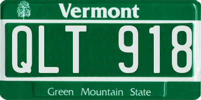 VT license plate QLT918