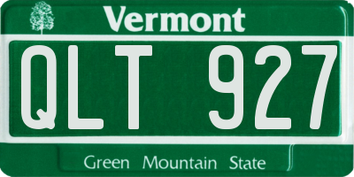 VT license plate QLT927