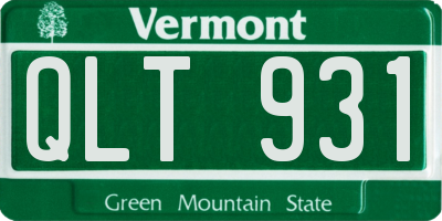 VT license plate QLT931