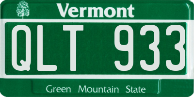 VT license plate QLT933