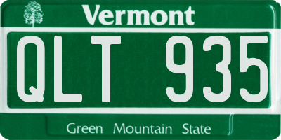 VT license plate QLT935