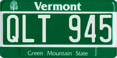 VT license plate QLT945