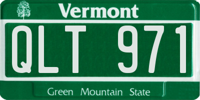 VT license plate QLT971