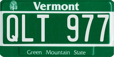 VT license plate QLT977