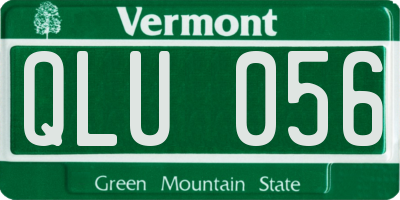 VT license plate QLU056