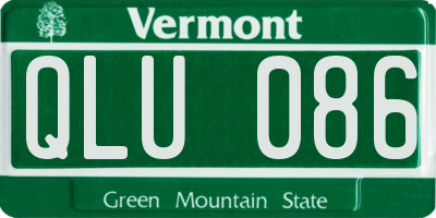 VT license plate QLU086