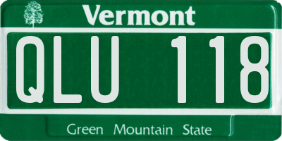 VT license plate QLU118