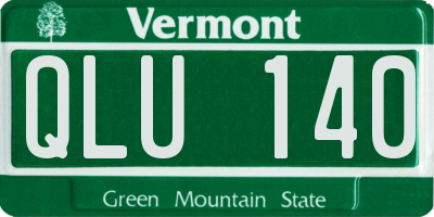 VT license plate QLU140