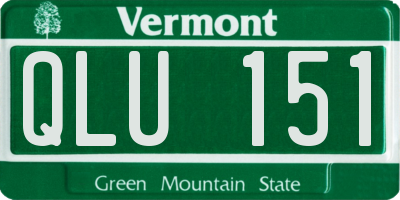 VT license plate QLU151