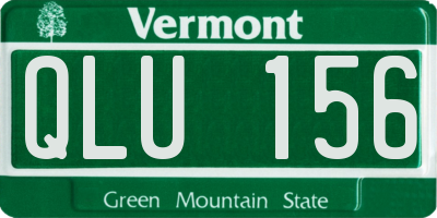 VT license plate QLU156