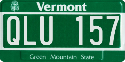 VT license plate QLU157