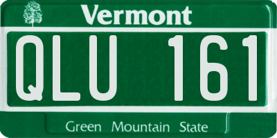 VT license plate QLU161