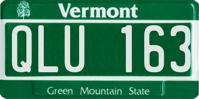 VT license plate QLU163