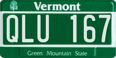 VT license plate QLU167
