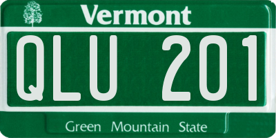 VT license plate QLU201