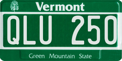 VT license plate QLU250