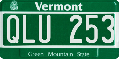 VT license plate QLU253