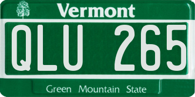 VT license plate QLU265