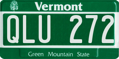 VT license plate QLU272