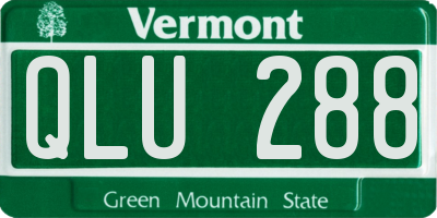 VT license plate QLU288