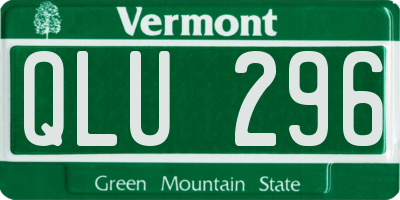 VT license plate QLU296