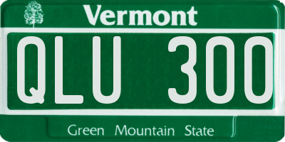 VT license plate QLU300