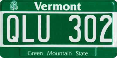 VT license plate QLU302