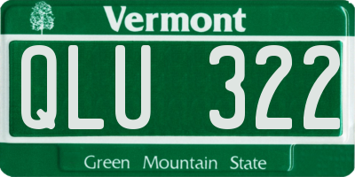 VT license plate QLU322