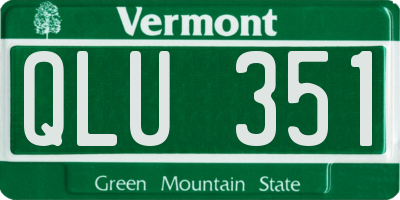 VT license plate QLU351