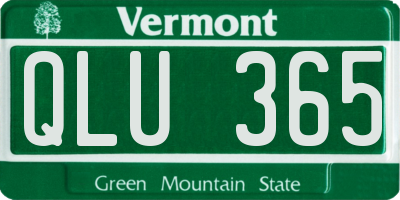 VT license plate QLU365