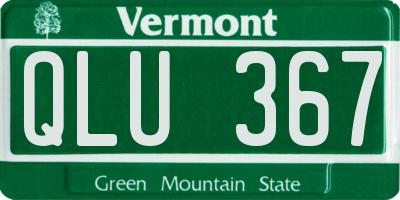 VT license plate QLU367