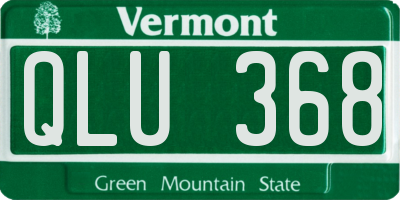 VT license plate QLU368