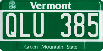 VT license plate QLU385