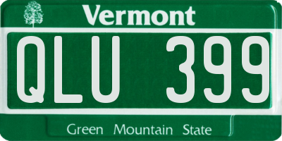 VT license plate QLU399
