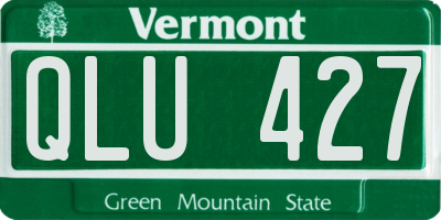 VT license plate QLU427