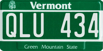 VT license plate QLU434