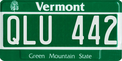 VT license plate QLU442
