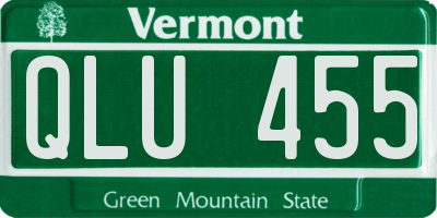 VT license plate QLU455