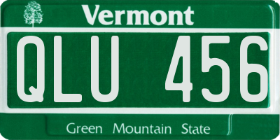 VT license plate QLU456