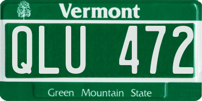VT license plate QLU472