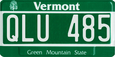 VT license plate QLU485