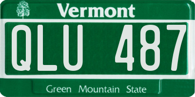 VT license plate QLU487