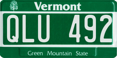 VT license plate QLU492