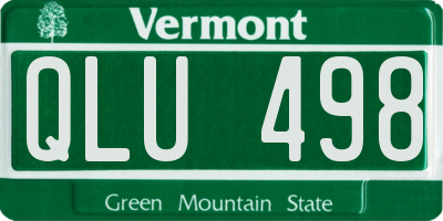VT license plate QLU498